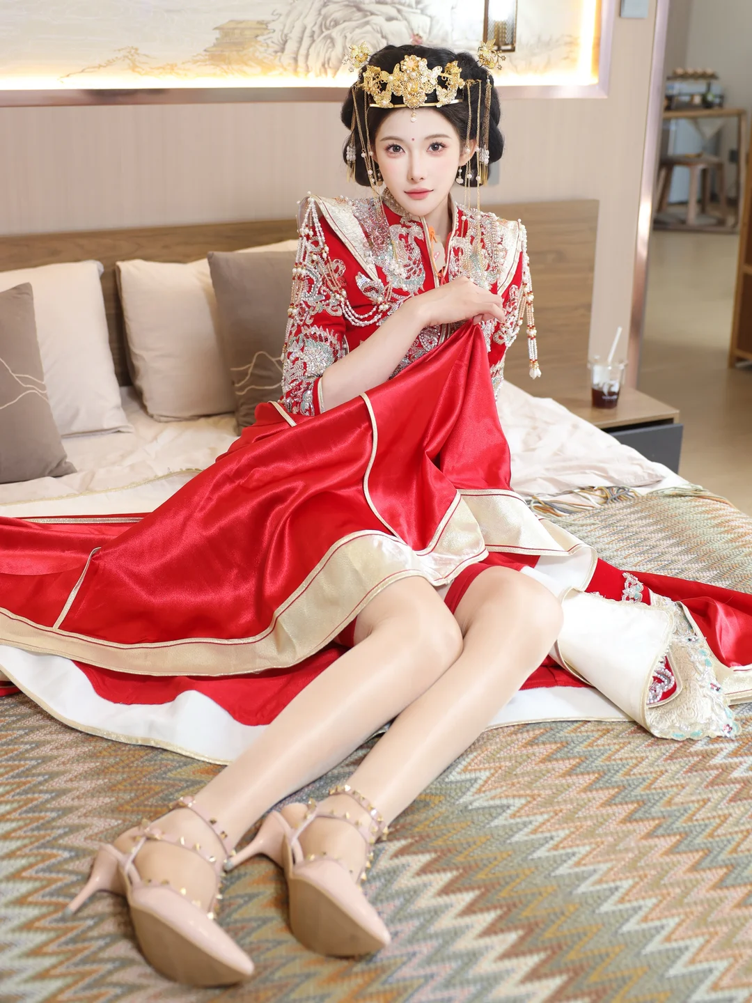 梨霜儿 - No.004 新娘红装 [113P-2.3GB] tg@simisebaisi 【丝足阁】030.webp